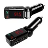 Bil Bluetooth-kompatibel FM-sändare bilkit Hands gratis mp3-spelare trådlös radio aux billaddare USB SD