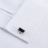 Herrklänningskjortor Herrens klassiska franska manschetter Solid Dress Shirt Covered Packet Formal Business Standard-Fit Long Sleeve Office Work White Shirts 230620