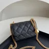 Sac à chaîne design Caviar sac à rabat en cuir de veau 12.5 cm sac à bandoulière de luxe sac à bandoulière haute Imitation avec boîte ZC091