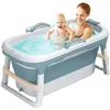 목욕 수도꼭지 독립형 욕조 대용량 가족 어린이 플라스틱 접이식 실리콘 욕조 구멍 및 COV 230620 성인을위한 휴대용 휴대용