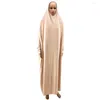 Vêtements ethniques femmes musulmanes couverture complète prière une pièce Hijab longue Maxi robe Abaya caftan Robes aérien arabe moyen-orient robe islamique