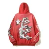 Hellstar Men's Hoodie Hellstar Vintage Greated Flame Graffiti Print Woodie High Street Fashion Hodies Fleece Hoodies بالإضافة