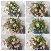 Decorative Flowers Orchid Wildflower Bouquet Artificial Home Garden Decoration Outdoor Table Wedding Green Plants Fake