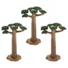 Garden Decorations 3 Pcs Simulation Tree Sand Table Fake Small Models Tablescape Decor Miniature Plants Toy Artificial Green Ornaments