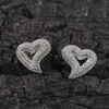 Zircon Hollow Heart Light Luxo Fashion Hip Hop Exagere Personality Ins Brincos femininos para crianças harry potter Charms