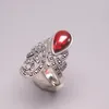 Bagues de Grappe Véritable/Original Argent 925 Sterling Bague Pour Mariages Éternité Femmes Dames Grenat Unique