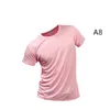 LL-012 Men's Tshirt Yoga Outfit Gym Clothing Summer Tshirts Exercise & Fitness Wear Sportwear Man Trainer Running Short Sleeve Shirts Tops Fast Dry Breathable