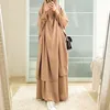 Этническая одежда Мусульманские наборы Джилбаб Абая Дубай одежда для ислама Женщины Большой Подол.