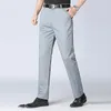 Pantaloni da uomo Estate Marca di alta qualità Moda casual Moda da uomo lunga di mezza età Pantaloni da ufficio da uomo d'affari dritti