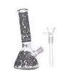 1pcs Glow In The Dark Glass Beaker Bong 14mm Femelle Recycler Ash Catcher Bong Forme De Crâne Dab Rig Bongs avec Downstem Tabac Cuillère Pipe Pipes