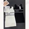 Basic & Casual Dresses designer Women Classic Knit Dress Fashion Letter Pattern Summer Short Sleeve High Quality Womens Clothing LIOO