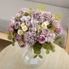 Dried Flowers Silk Artificial Flower Ball Sunflower Wedding Rose Bouquet Arrangement Table Home Party Background Decoration