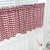 Gardin japansk marinblå saml gardiner rutig kort spets kaffepanel draperi för köksskåpet