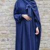 Abbigliamento etnico Abaya Jilbab con cappuccio Donna Nida Ramadan Musulmano Abito lungo Hijab Khimar Preghiera Indumento Islamico Dubai Abaya modesto turco