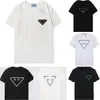 Luxury Casual mens T shirt New Wear designer Short sleeve 100% cotton high quality wholesale black and white size prada tshirt tee M 2XL 01