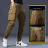 Pantaloni da uomo Harajuku Style Mens Cargo Pantaloni sportivi urbani Cuciture Tasche tridimensionali Pantalone Uomo Running Accogliente Pantaloni Autunno