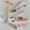 Fountain Pens Kaigelu 316 Celluloid Fountain Pen FIine Nib EF Beautiful Marble Orange Pattern Ink Pen Writing Gift for Office Business 230620