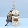 Schlüsselanhänger, Schlüsselbänder, Designer-Briefaufdruck, Brieftasche, modischer Geldbeutel-Anhänger, Autokette, Charm, Beuteltasche, Blume, Mini-Münzenhalter, Tasche, Schmuckstück, Geschenke, Zubehör