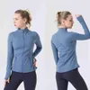 Define Giacca da Yoga Giacca Slim con Fitness Autunno Solido Cappotto da Ginnastica Traspirante per Allenamento Corsa Sport Felpe con Cerniera Top Attillati lu-777 lululoemon