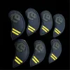 Andra golfprodukter Iron Head Covers Met Magnetische Slituing Pu Irons Set 49 P7PCS Voor Man Vrouwen GRATIS VERZENDING 230620