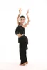 Sahne Giyim 2023 Çocuk Latin Dans Elbisesi Kız Performans Rekabet Kostümleri Kolsuz Tops Pants Pantolon Takım