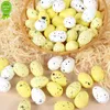 New 20/40pcs Mini Foam Easter Eggs DIY Wreath Crafts Easter Decoration for Home Ornaments Kids Gift Toy Party Supplies 2x3cm