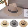 Geniş Memlu Şapkalar Kova Yaz Trend Unisex Straw Hat Plajı Büyük Panama Antiuv Güneş Kadın Giyim Dekoru Açık Golf Balıkçılık Kapağı 230620