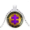 Anhänger Halsketten Klassische Bronze Kreuz der Ehre Design Glaskuppel Halskette Männer Frauen Vintage Schmuck Geschenke