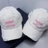 Nouveau coton lavé déchiré casquette de Baseball en détresse casquette à visière décontracté tout match visage-recherche petit chapeau de soleil public en gros