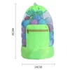 Bolsas de armazenamento Bolsa de praia portátil Rede dobrável Natação Organizador de brinquedos para crianças Mochila ao ar livre