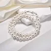 Colliers de perles nouveau collier de perles d'imitation à la mode pour hommes tempérament simple brin fait main perle fine bijoux cadeau de mariage 230613