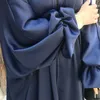 Ubranie etniczne Ramadan Open Abaya kimono femme muzułmańska satynowa sukienka hidżabu Abayas dla kobiet Dubai kaftan szat islam eleganckie skromne ubrania 230620