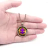 Anhänger Halsketten Klassische Bronze Kreuz der Ehre Design Glaskuppel Halskette Männer Frauen Vintage Schmuck Geschenke