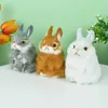 Nowy realistyczny model wielkanocny model królika pluszowy uroczy królik 2023 Easter impreza domowa dekoracja stolik