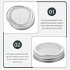 Dinnerware Sets 4 Pcs Mason Jar Sprout Lids Sprouting Jars Screen Wide Mouth Sprouts Maker Stainless Steel Filter
