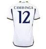 BELLINGHAM 23 24 Real Madrids Futebol Jerseys Fãs Versão 2023 2024 Kit MODRIC Camiseta VINI JR CAMAVINGA TCHOUAMENI MADRides Camisa de futebol Conjuntos infantis