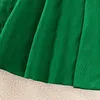 Girl's Dresses Kids Dress For Girls 8-12Year Green Bubble Sleeves V-Neck Dress SweetStyle AA230531