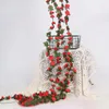 Decorative Flowers Artificial Rose Garland DIY Wedding Arch Garden Decoration Home Living Room Wall Hanging Spring Autumn Fake Plant Vine