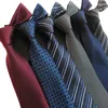 Bow Ties 20 Styles Geometric Mönster Högdensitet Polyester Jacquard 8cm Tie Casual Mångsidig randig kostym slips