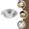 Dinnerware Sets Pasta Salad Bowl Korean Noddle Plate Spaghetti Noodles Stainless Steel Dinner Round Dish Banquet Snack Trays