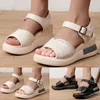 2024 Breathable Women Sandals Lace Womens Up Shoes Thick Soled Wedges Casual Wide Sports Sand 67 s