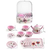 Kitchens Play Food DIY Pretend Play Toy Simulation Tea Set Tableware Play House Kitchen Afternoon Tea Game Toys Gifts For Children Kids Girls 230620