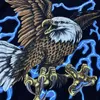 Męskie koszulki Lightning Eagle Graffiti krawat z krótkim rękawem T-shirt Mężczyźni luźne T230621