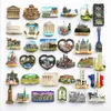 Europeiska Italien Frankrike Prag Paris Länder Roma Kroatien Magnet Kylskåp Stickers Dekorativa Handicrafts Collection Gift L230621