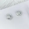 Stud Charm 14k Gold Lab Diamond Stude Kołek Real 925 Srebrna biżuteria