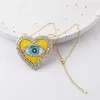 Anhänger Halsketten Strass Halskette Mode Persönlichkeit Herzförmiges Auge Damen Straße Herz 963
