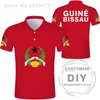 Мужская половая гвинея Bissau Polo Рубашка DIY бесплатно пользовательские название number gnb polo рубашка нация флаг флаг кантри Г.В.