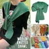 Sclesves College Style Retro Kitted Knotted Small Cloak Neckerchief Lady All Match Match Evengament Shaws Wraps Conder Neck Dickf Poncho