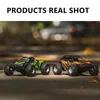 1:32 Mini veículo off-road com controle remoto 20 KM/H Modo de mudança de velocidade dupla Faça você mesmo Pista Luzes LED Design portátil Brinquedos de carro de corrida RC