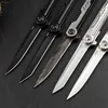 1Pcs H6203 Flipper Zakmes 5Cr13Mov Tanto/Drop Point Blade Rvs Handvat Outdoor EDC Zakmessen 6 stijlen